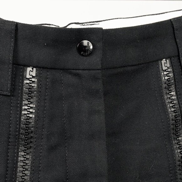 Gucci Black Cotton-Twill Zip-Detail Pants - Picture 9 of 16